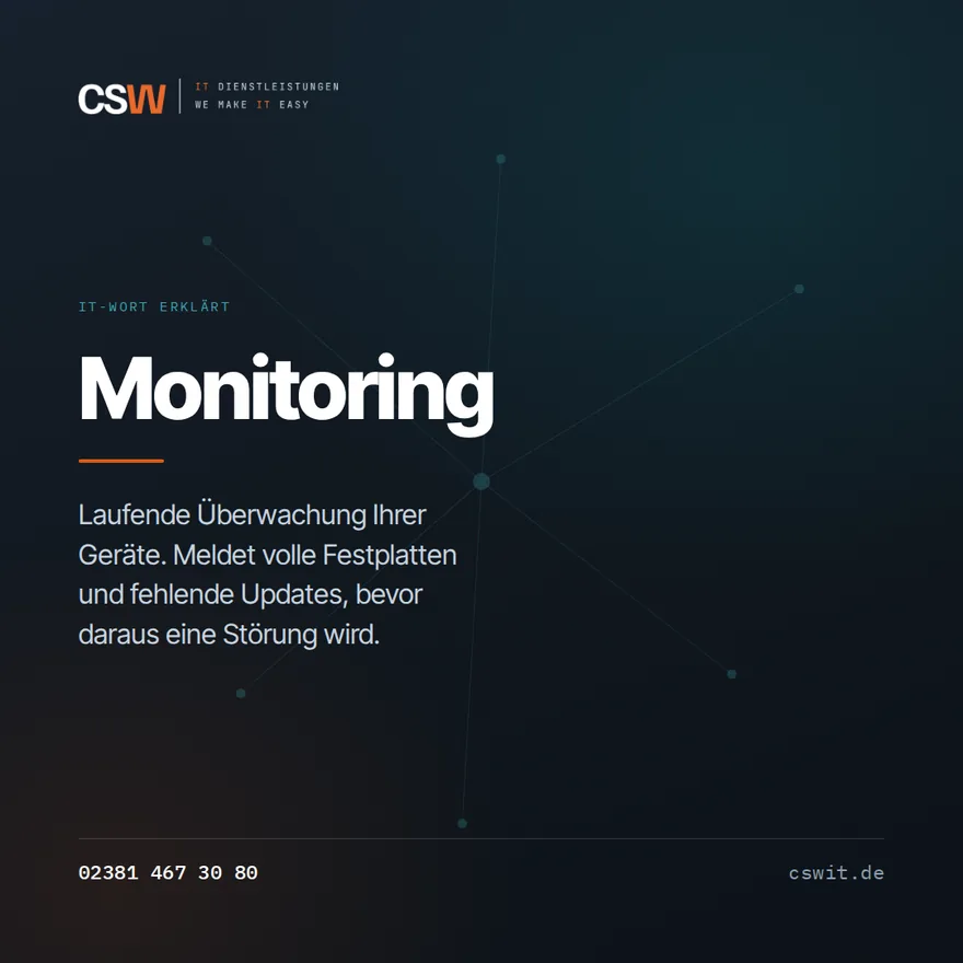 Grafik: Erklärung des Begriffs Monitoring