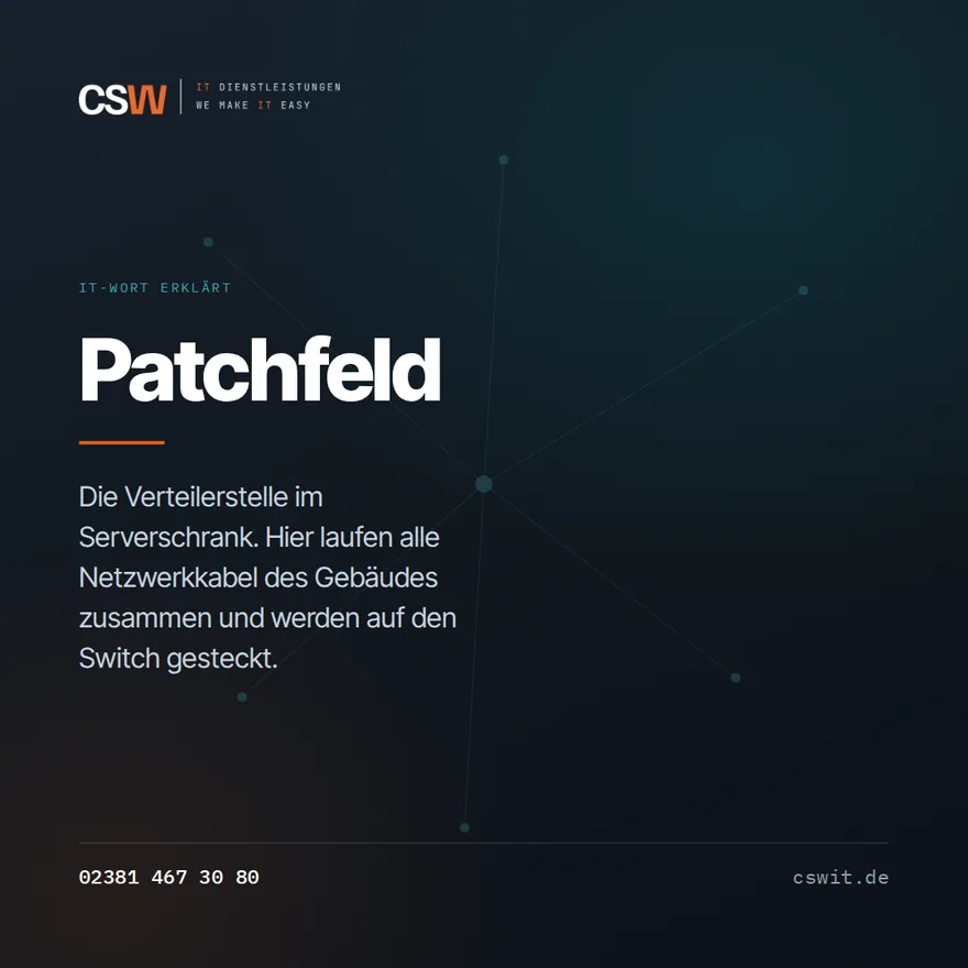 Grafik: Erklärung des Begriffs Patchfeld