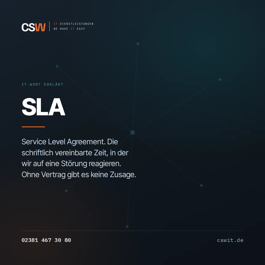 Grafik: Erklärung des Begriffs SLA