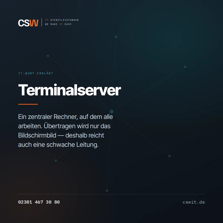 Grafik: Erklärung des Begriffs Terminalserver