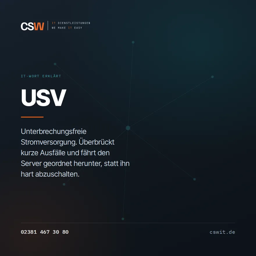 Grafik: Erklärung der unterbrechungsfreien Stromversorgung