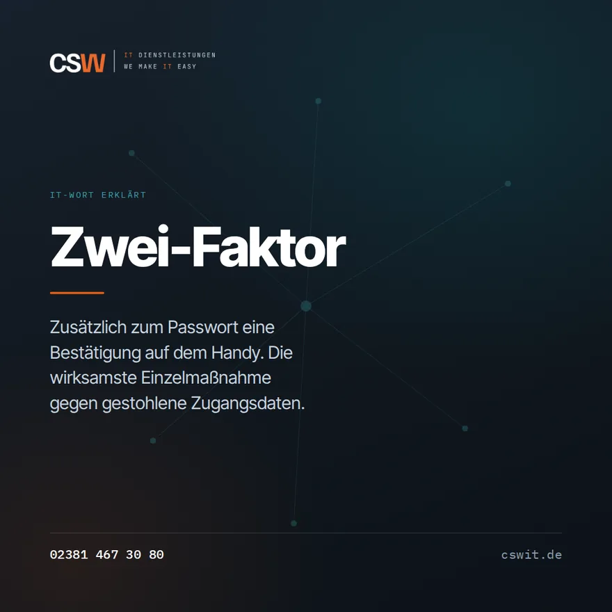 Grafik: Erklärung der Zwei-Faktor-Anmeldung