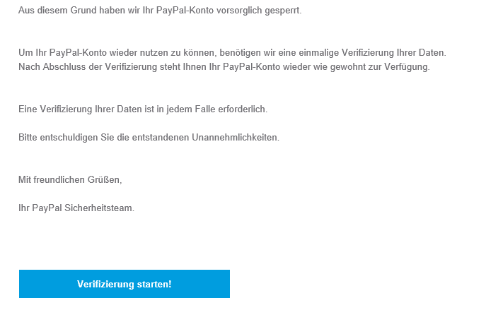 paypal betrug